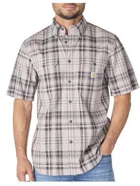 Carhartt 107273 - Fort Loose Short Sleeve Plaid Shirt size large